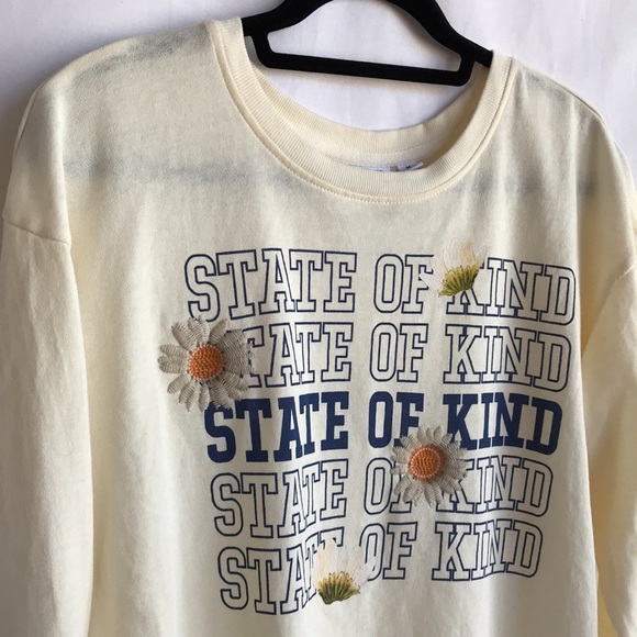 Doe “State of Kind” long sleeve cream top, size M - Picture 3 of 14